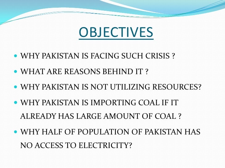 causes of energy crisis in pakistan essay